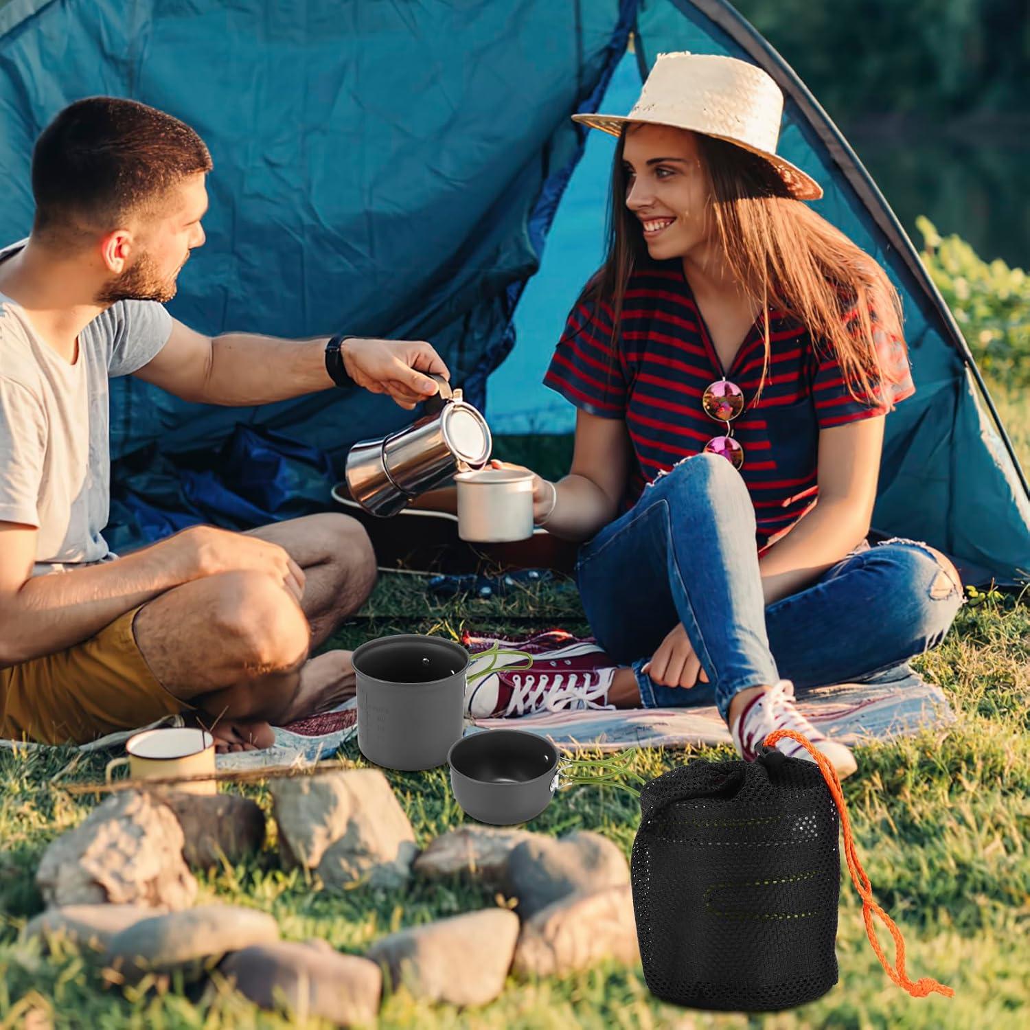 Juego de Cocina Camping SS SUNSBELL - Olla y Utensilios Plegables