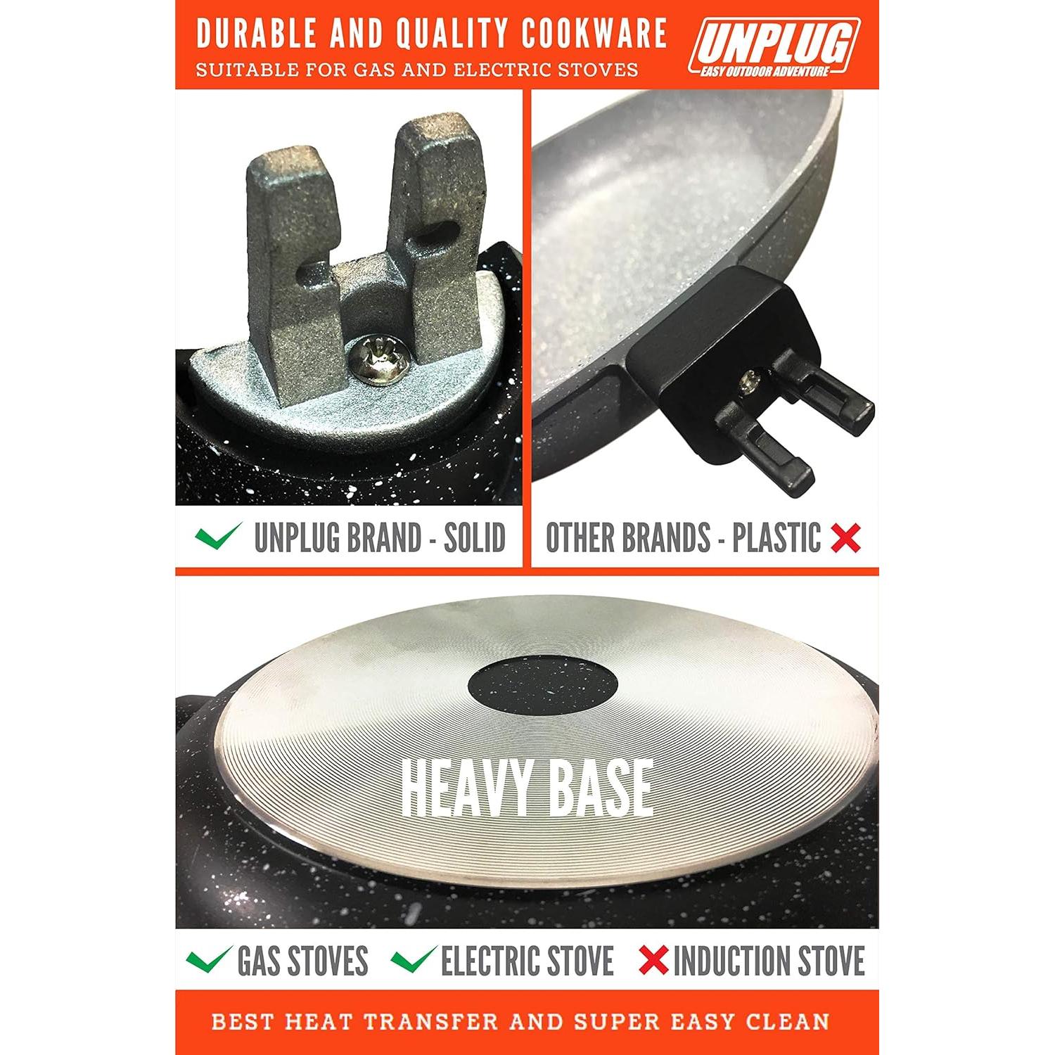 Juego de Cocina Camping UNPLUG - Ollas y Sartenes Antiadherentes