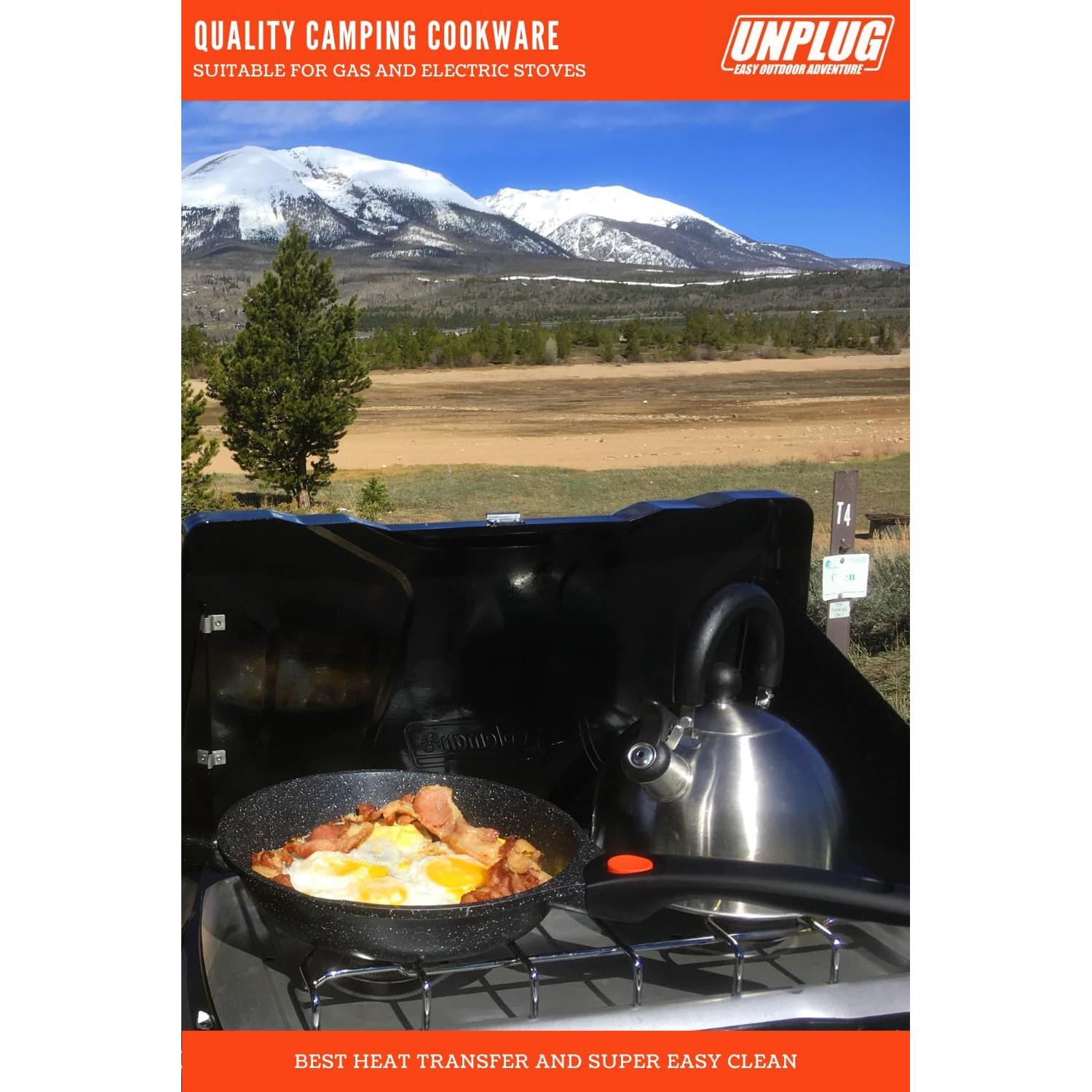 Juego de Cocina Camping UNPLUG - Ollas y Sartenes Antiadherentes