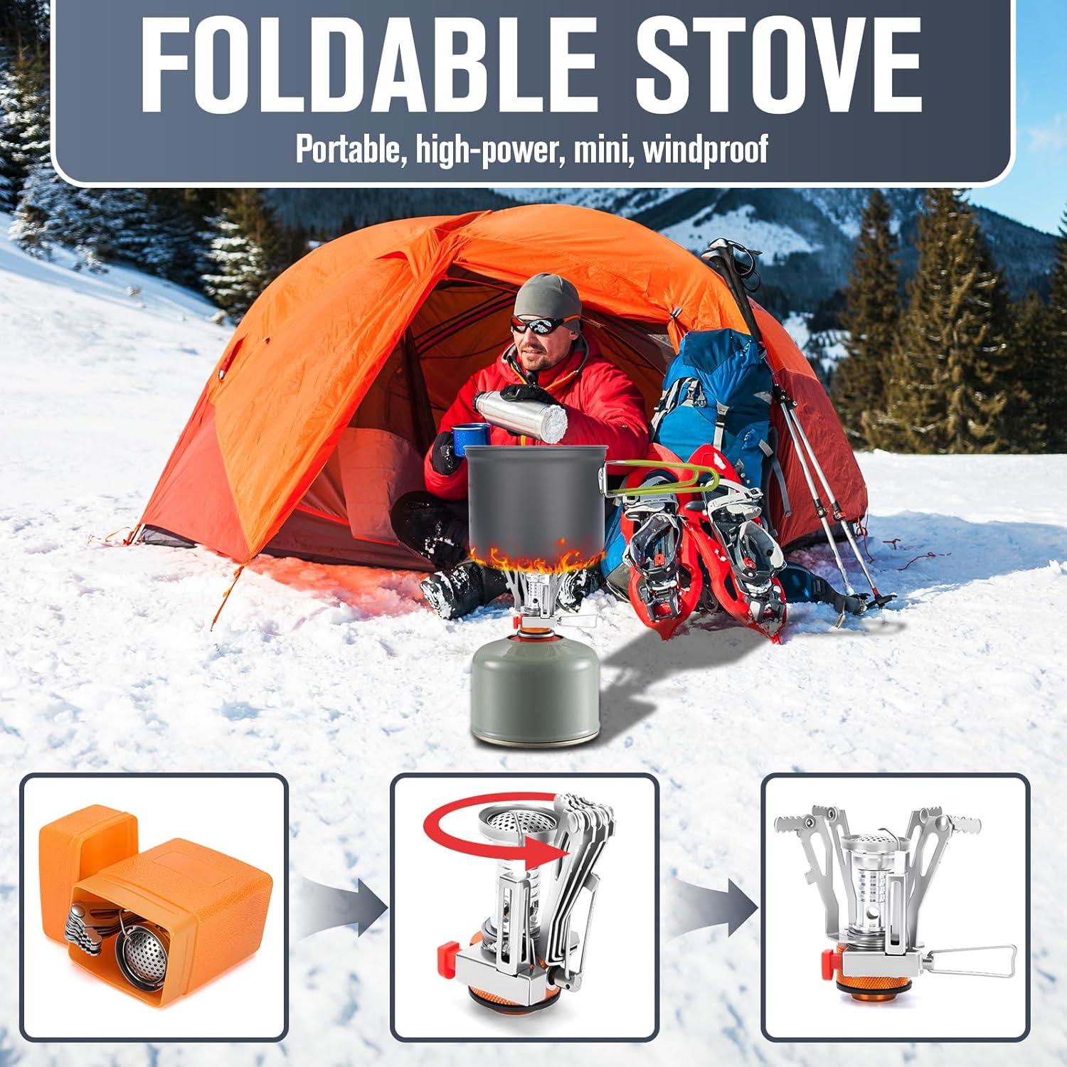 Kit de Utensilios de Camping VECKYJL 16 Piezas Aluminio