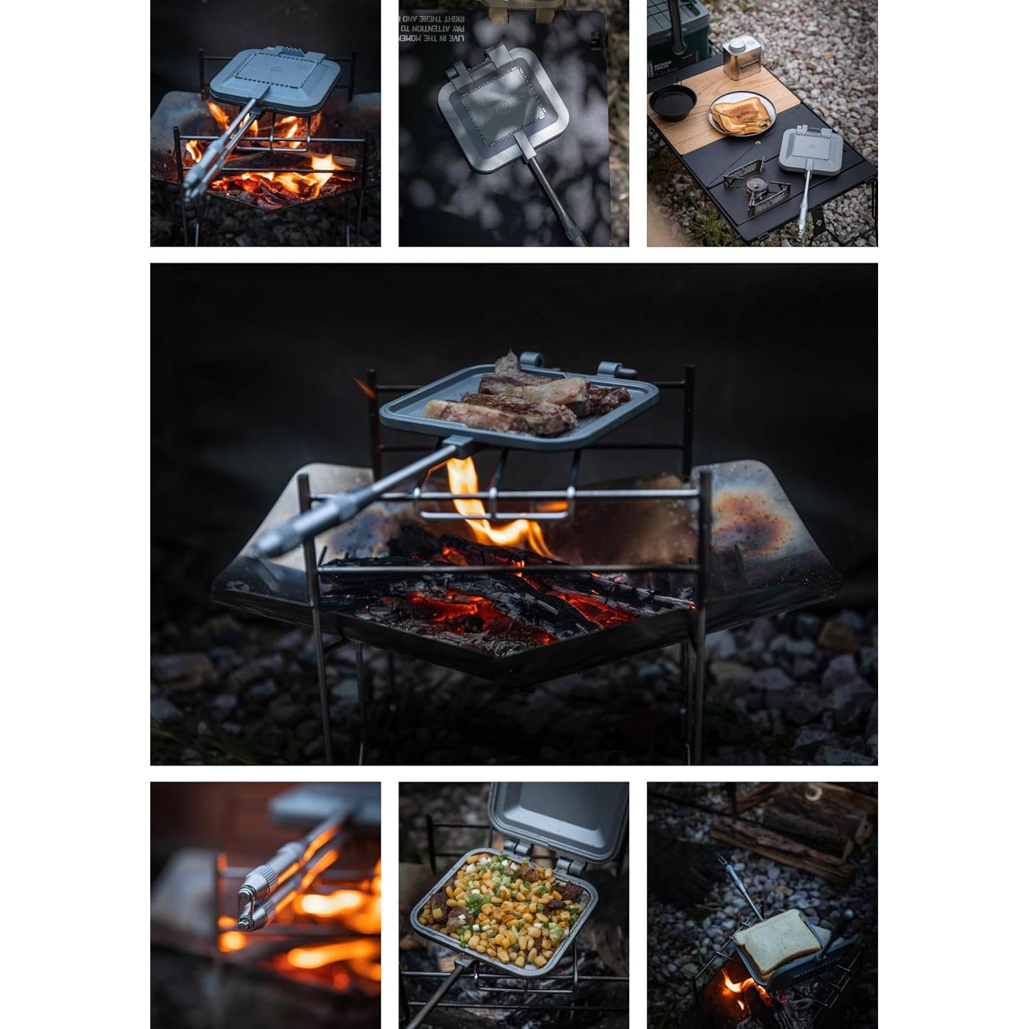 Hacedor de Sándwich Camping Moon TT-1315 Aluminio Plata