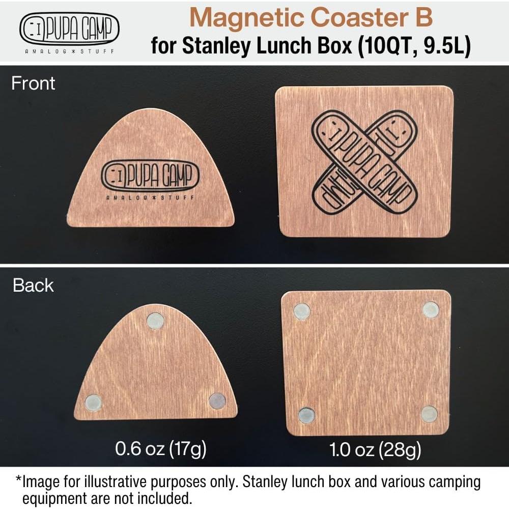 Posavasos Magnéticos de Madera PUPA CAMP para Stanley 10QT