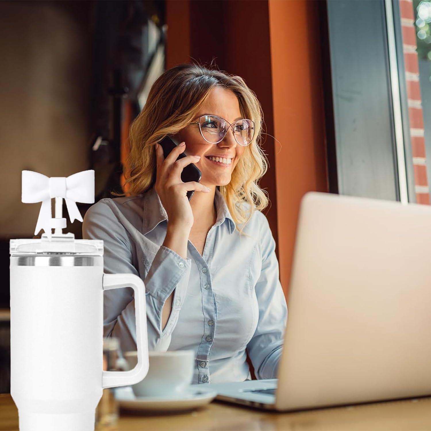 Cubiertas de Silicona para Pajitas DJAIOD - 3 Pcs para Vasos Stanley