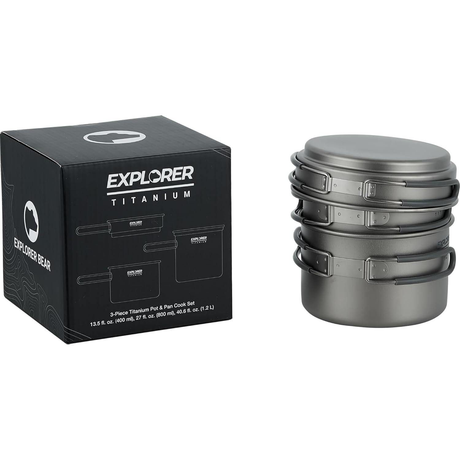 Juego de Utensilios de Cocina Apilables Titanio Explorer Bear