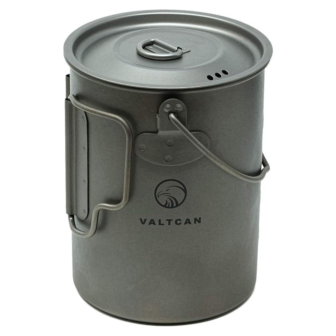 Olla de Titanio Valtcan 900ml con Tapa y Bolsa de Transporte