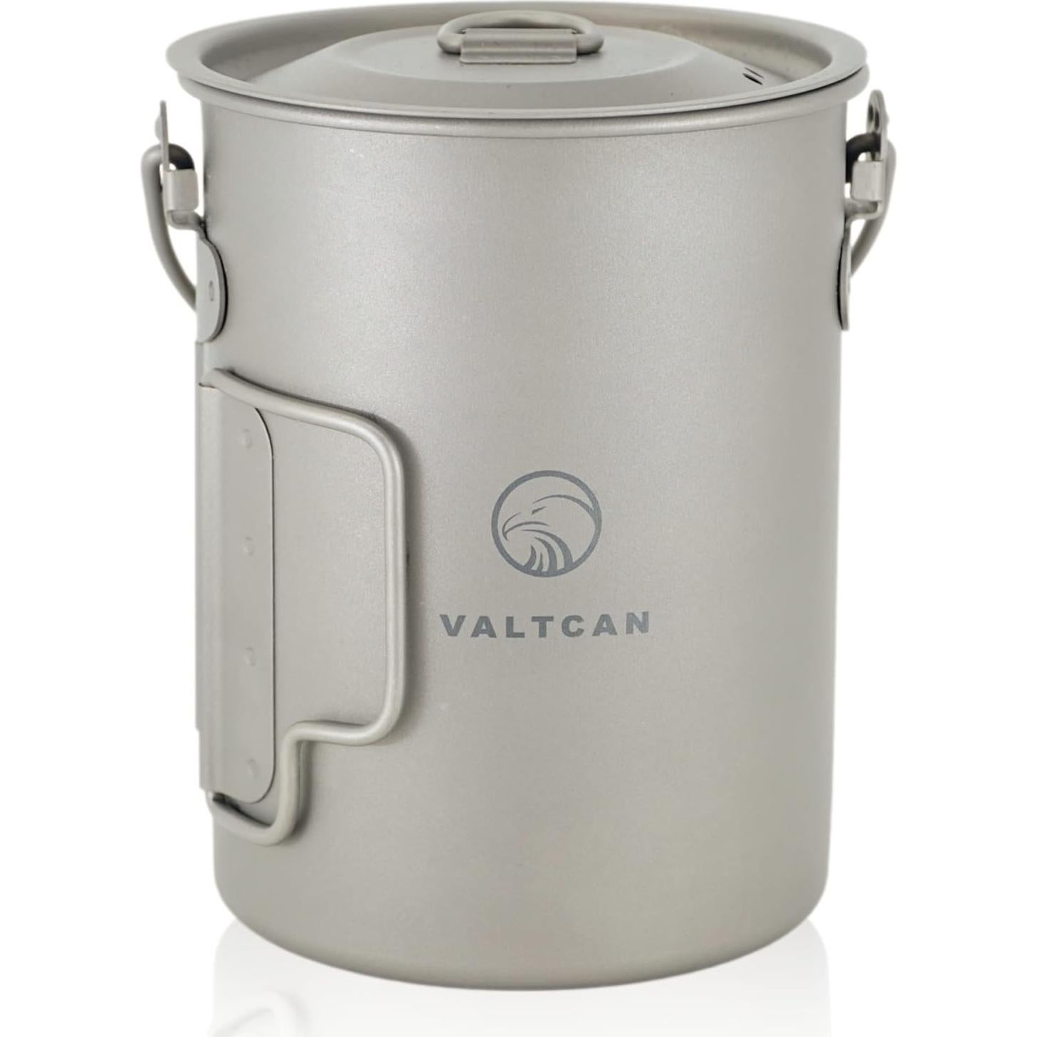 Olla de Titanio Valtcan 900ml con Tapa y Bolsa de Transporte