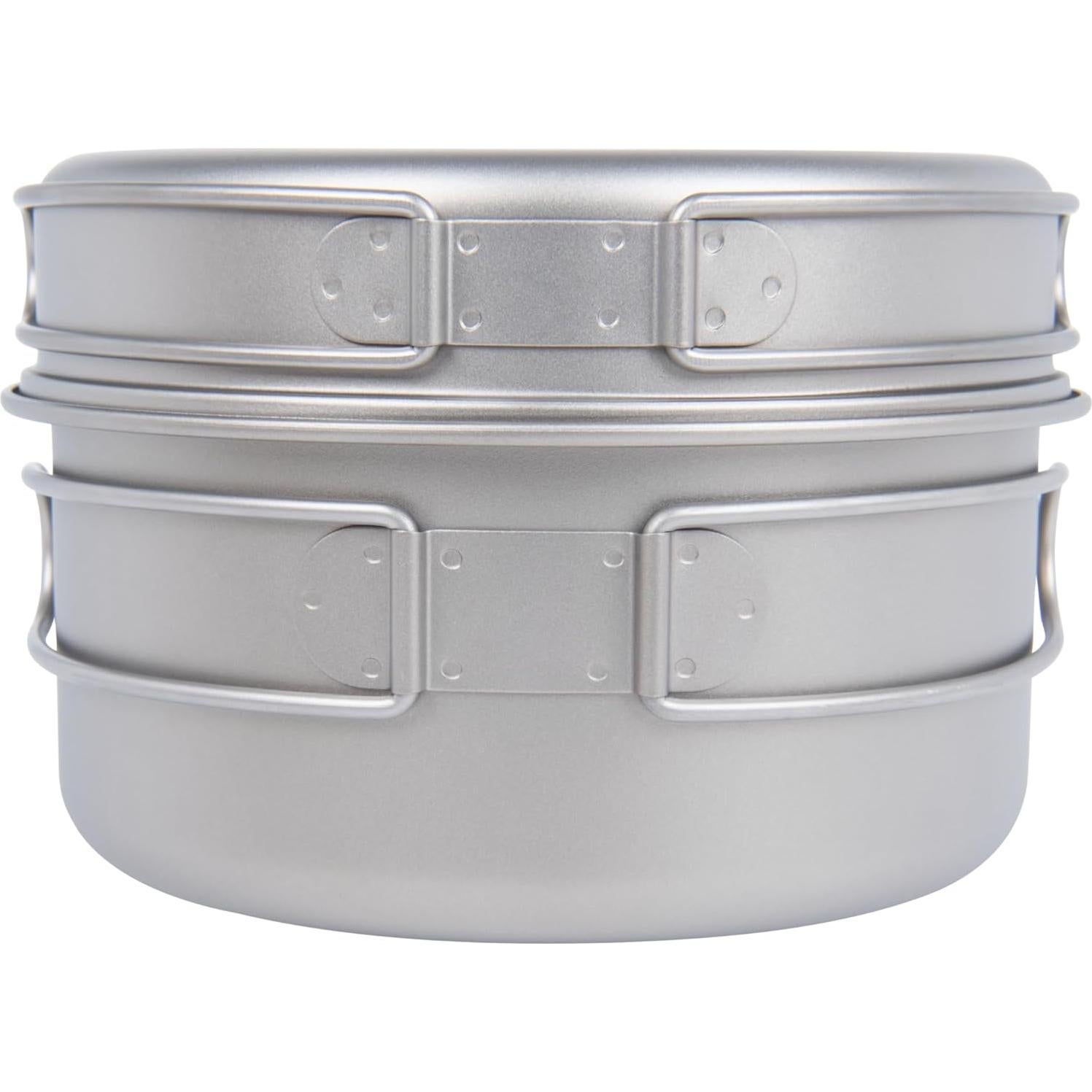 Juego de Ollas de Titanio iBasingo 1000ml y Sartén 500ml