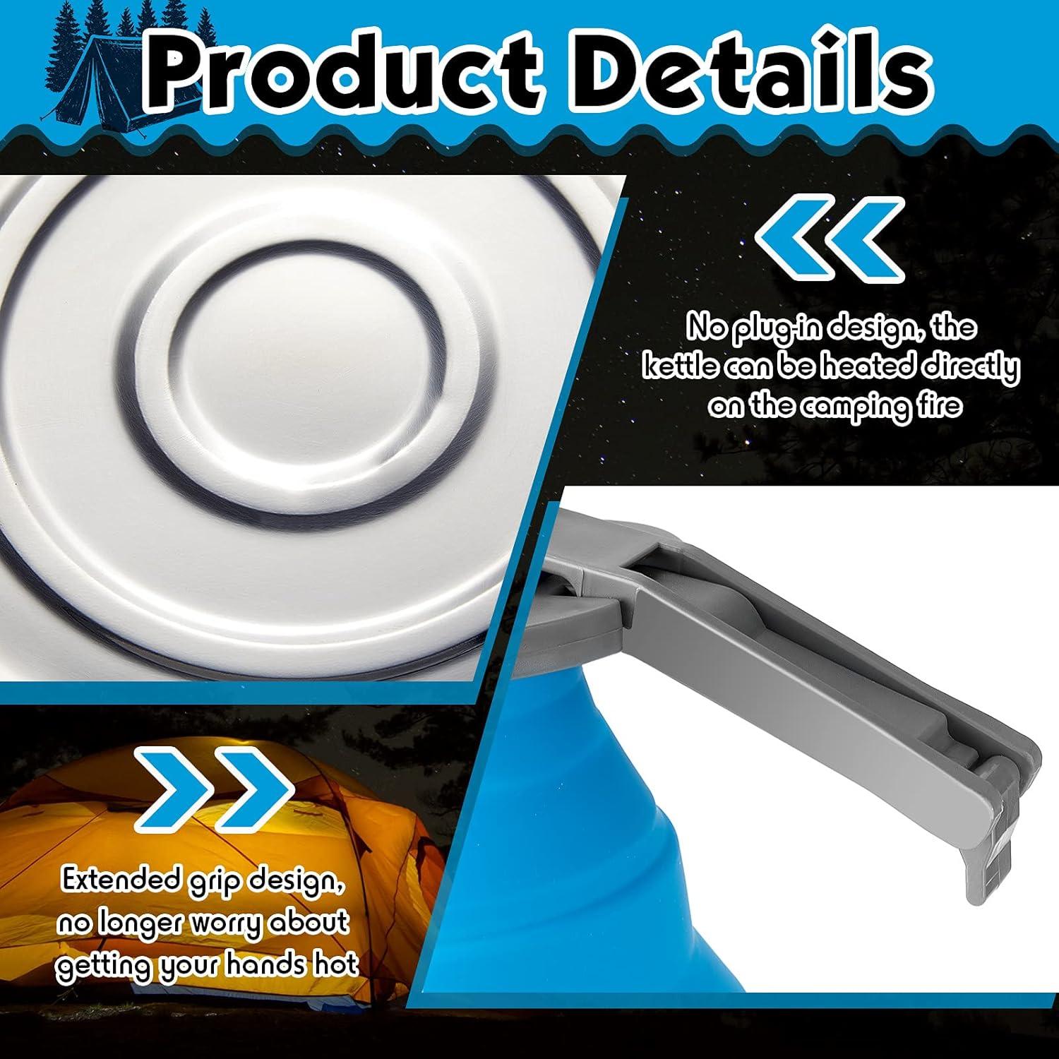 Hervidor Plegable Geiserailie 1.5L para Camping y Senderismo