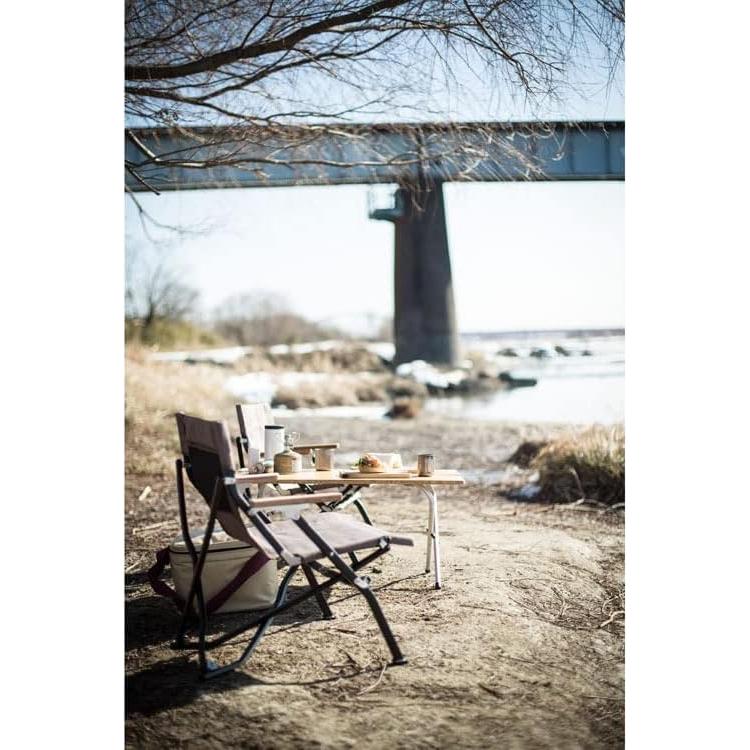 Silla de Playa Baja Snow Peak - Aluminio y Teca - 3.39 kg