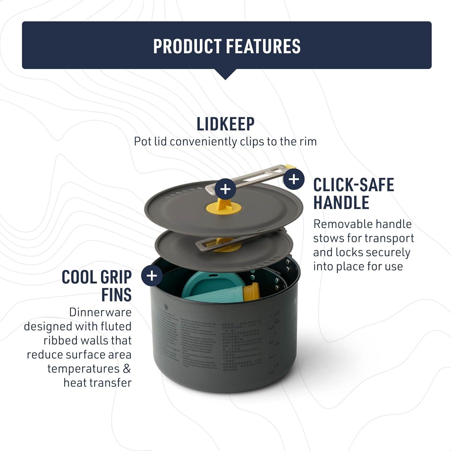 Juego de Cocina Ultraligero Sea to Summit 2 Ollas y Cuchara