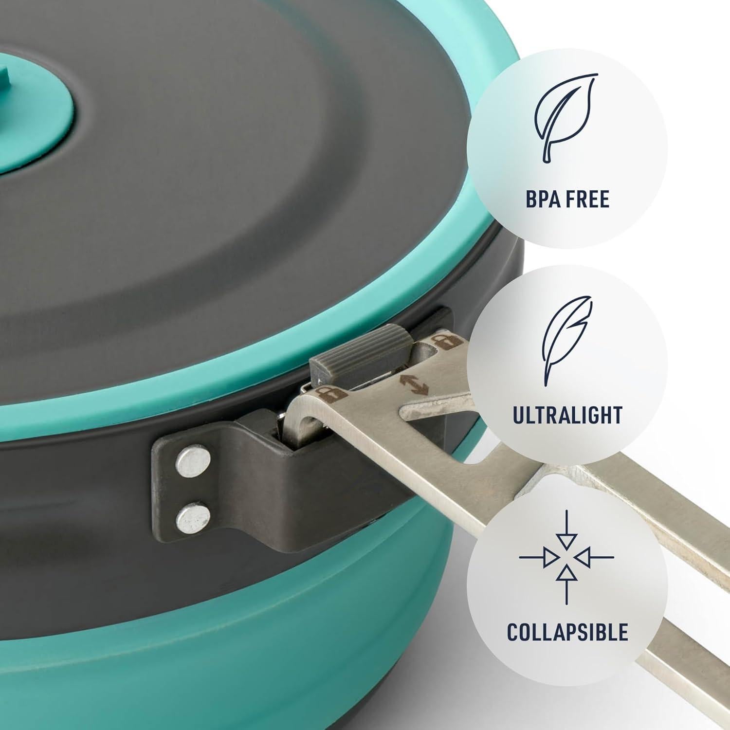 Olla Vertedora Plegable 2.2L Sea to Summit + Cuchara Tenedor