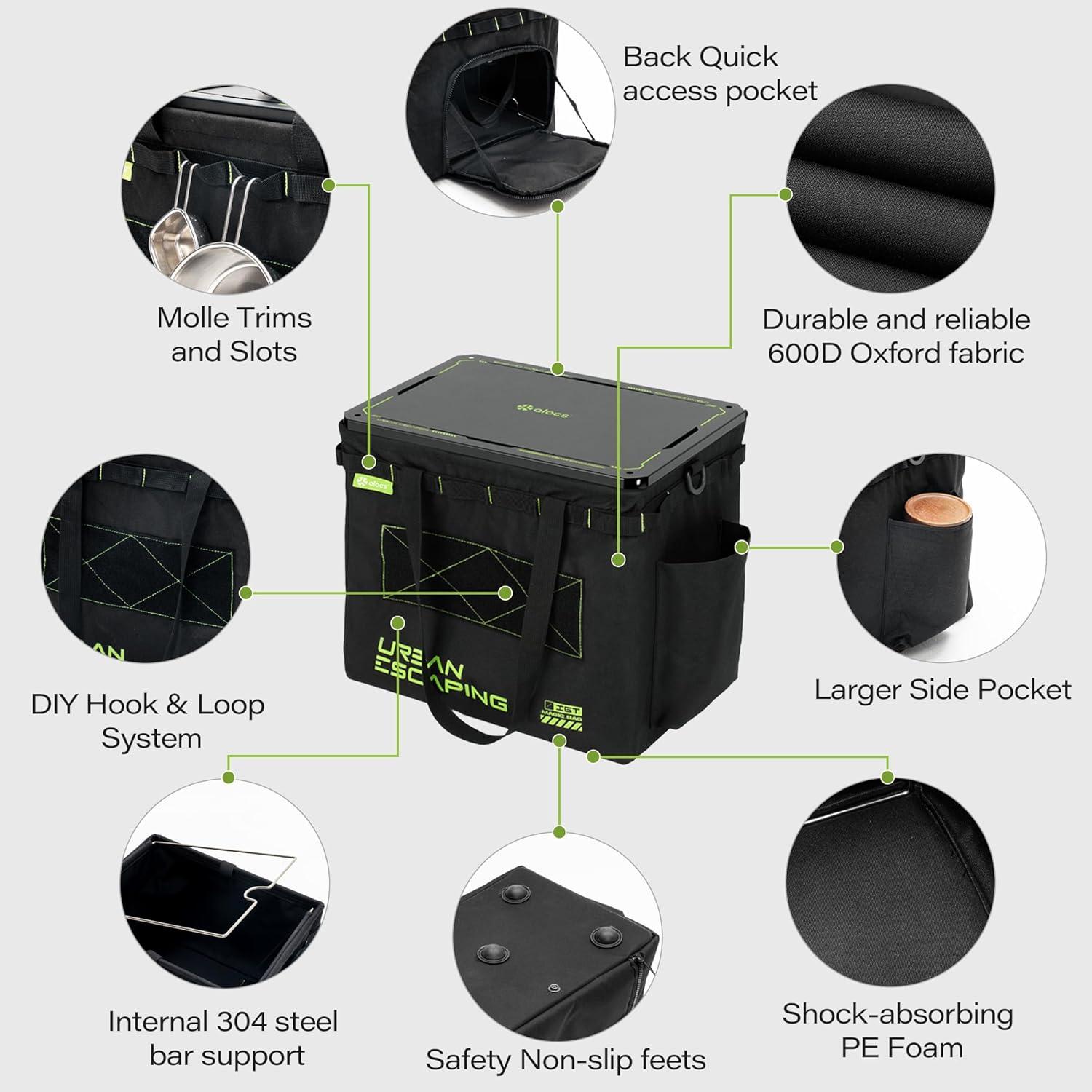 Mesa de Camping Plegable Alocs AC-Z14 con Tablero IGT 30L