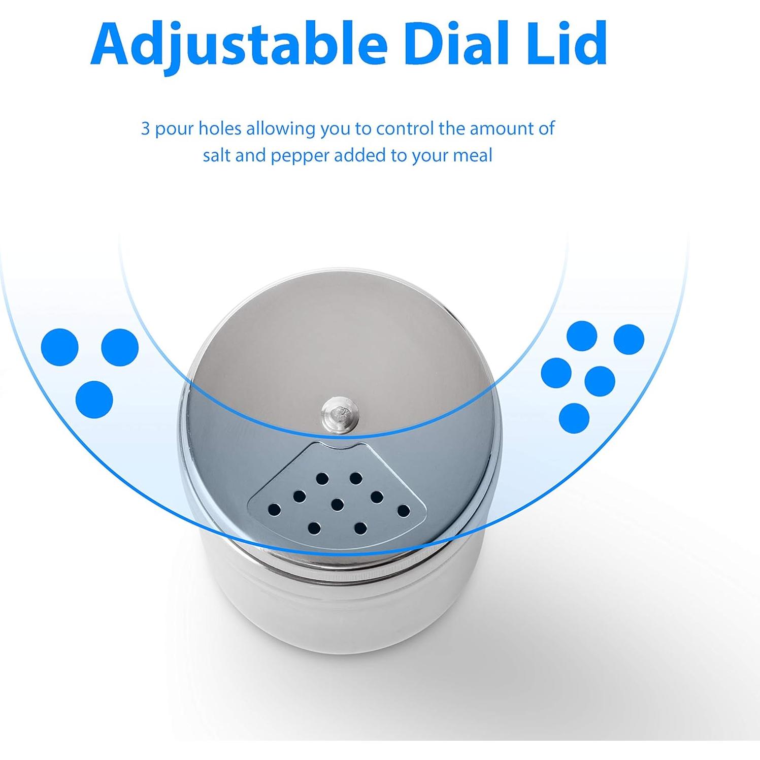 Set 6 Especieros Acero Inoxidable Wealers Azul Portátil