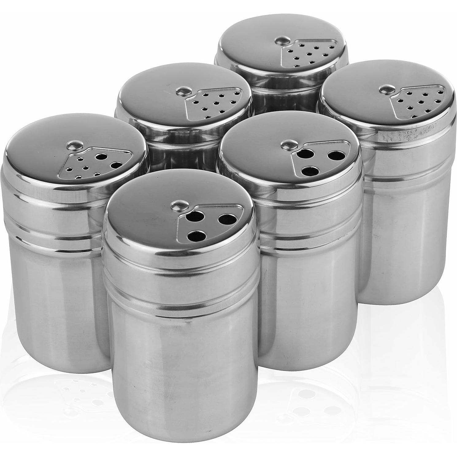 Set 6 Especieros Acero Inoxidable Wealers Azul Portátil