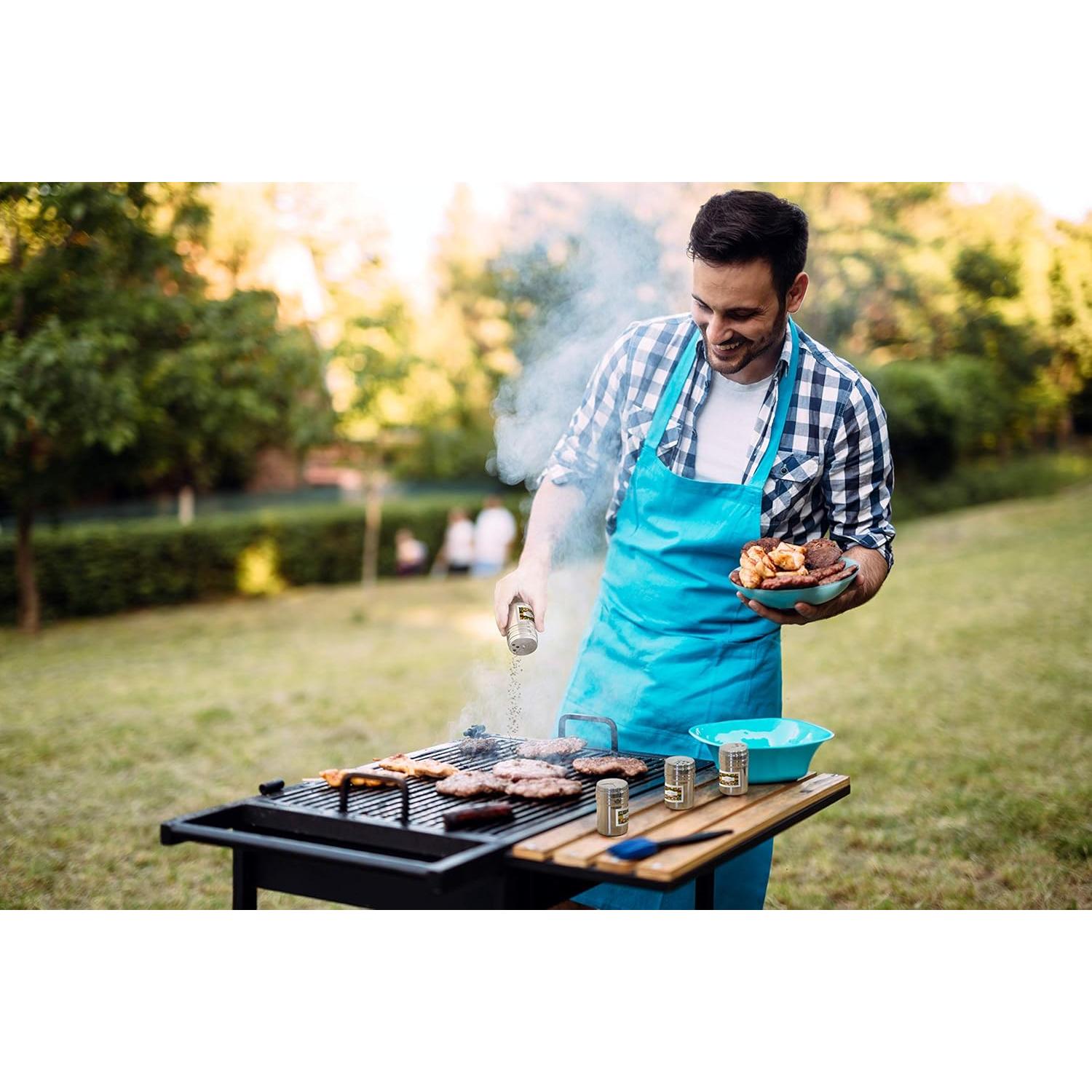 Set 6 Especieros Acero Inoxidable Wealers Azul Portátil