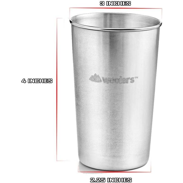 Juego de Vasos de Acero Inoxidable Wealers para Bebidas Frías