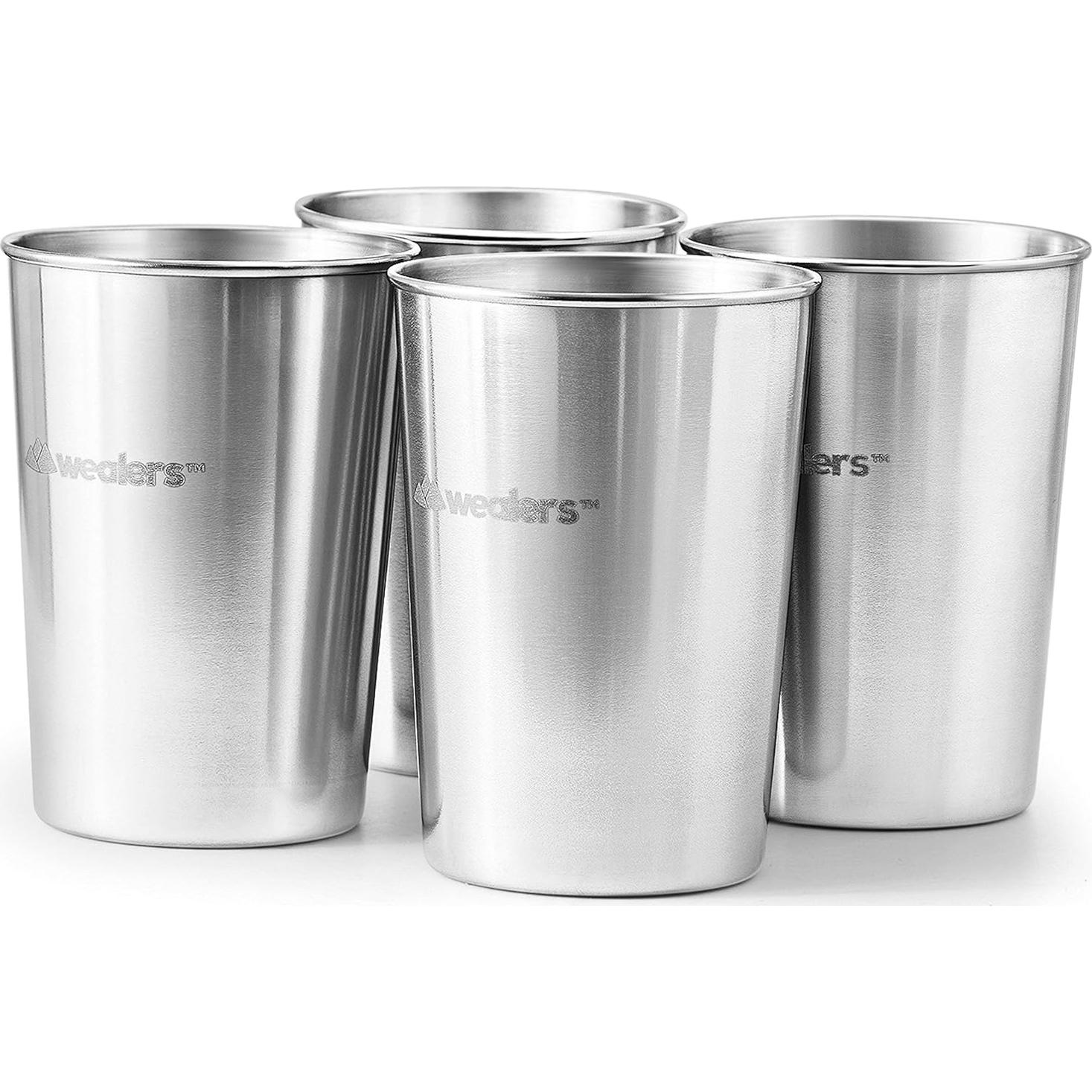 Juego de Vasos de Acero Inoxidable Wealers para Bebidas Frías