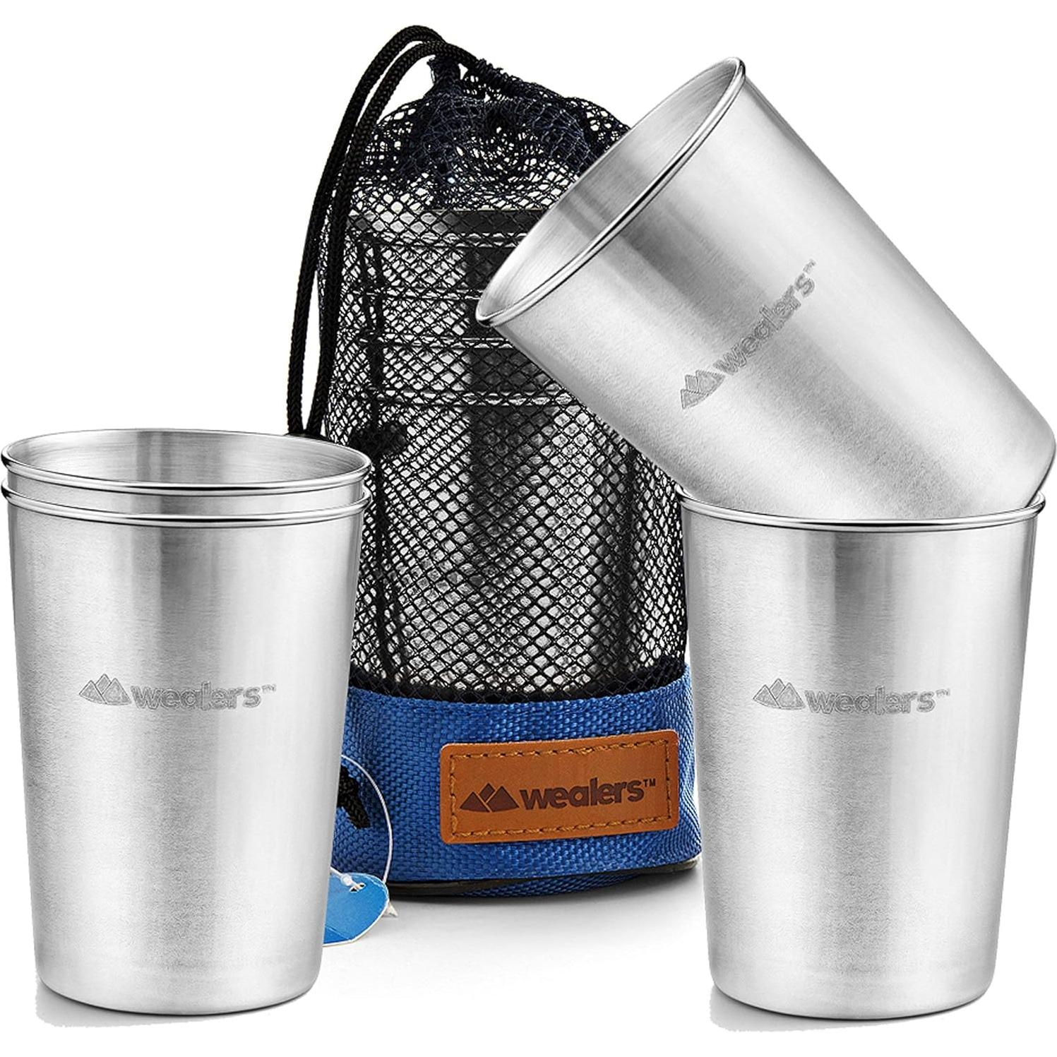 Juego de Vasos de Acero Inoxidable Wealers para Bebidas Frías