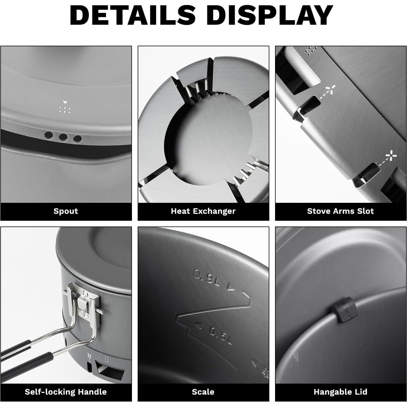 Olla Ultraligera Fire-Maple Petrel 800ml para Camping