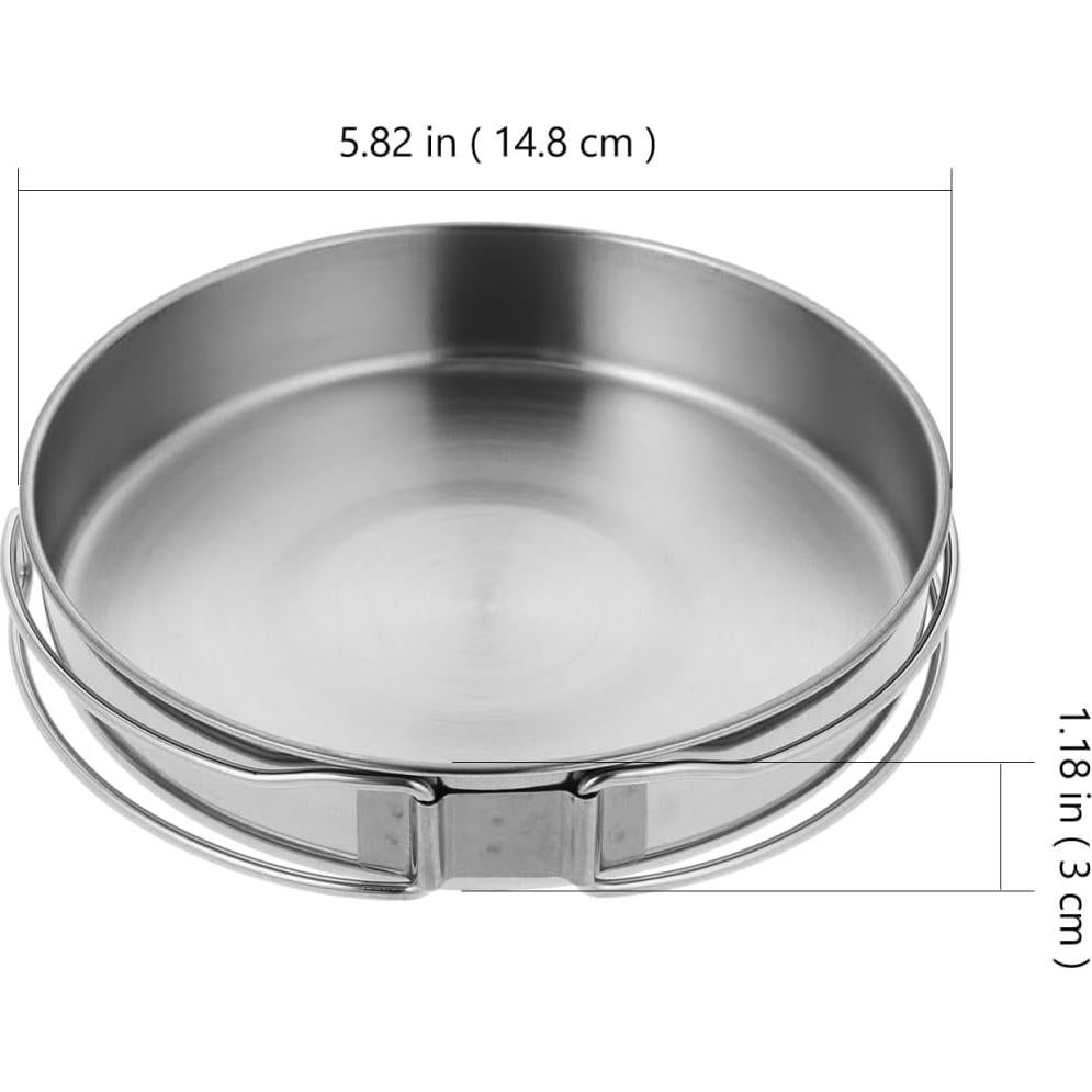 Sartén de Camping Acero Inoxidable TOPPERFUN 14.8x3 cm