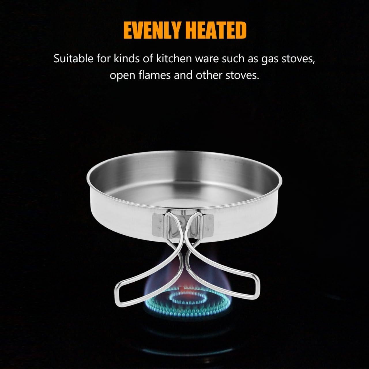 Sartén de Camping Acero Inoxidable TOPPERFUN 14.8x3 cm