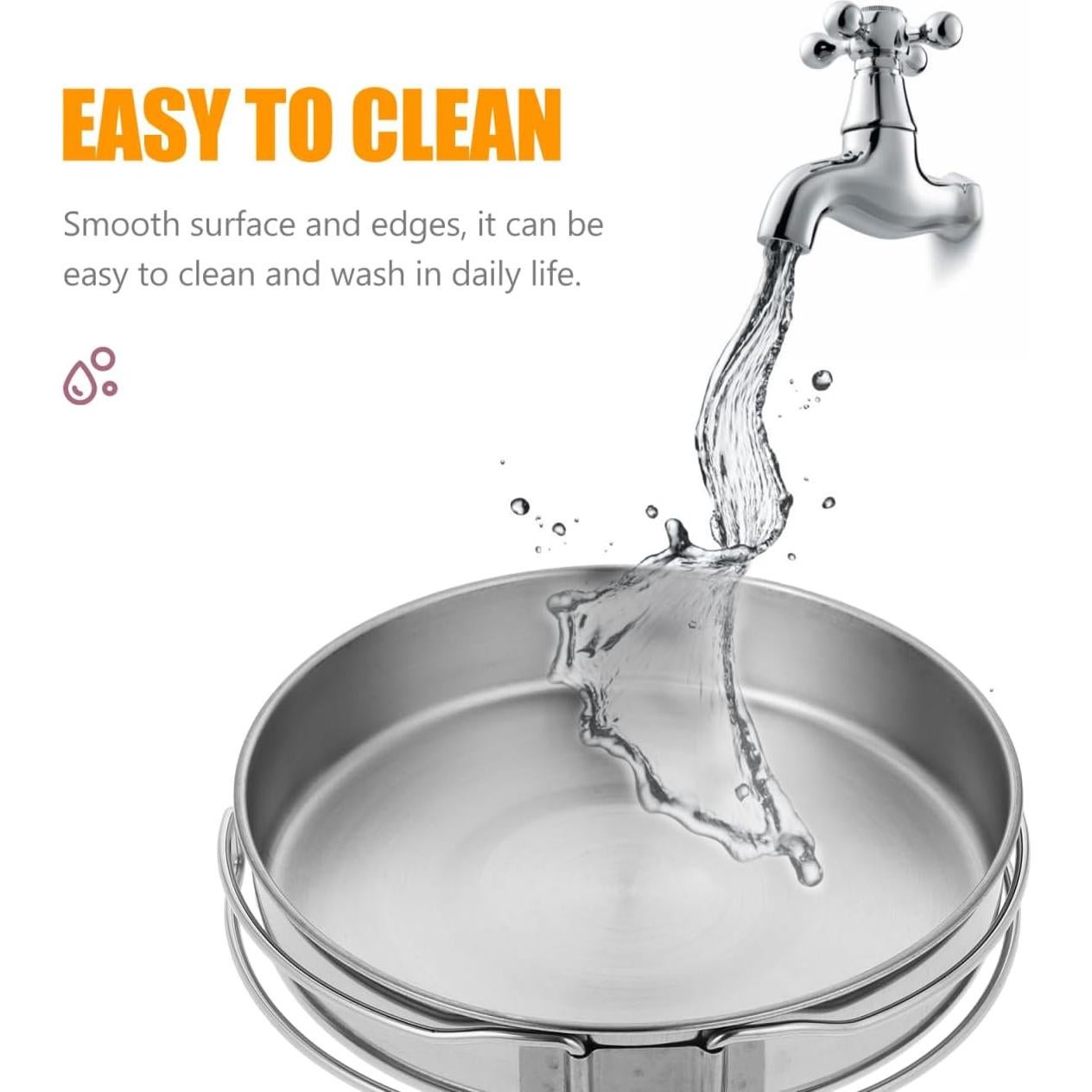 Sartén de Camping Acero Inoxidable TOPPERFUN 14.8x3 cm