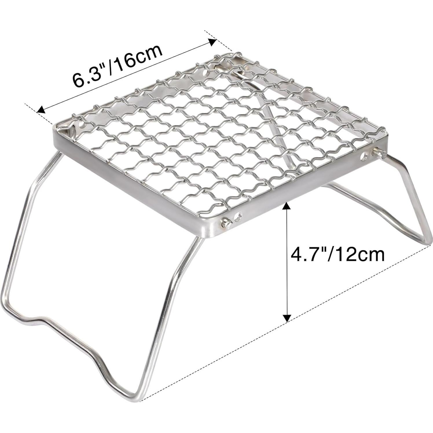 Parrilla de Campamento Plegable REDCAMP 6" Acero Inoxidable