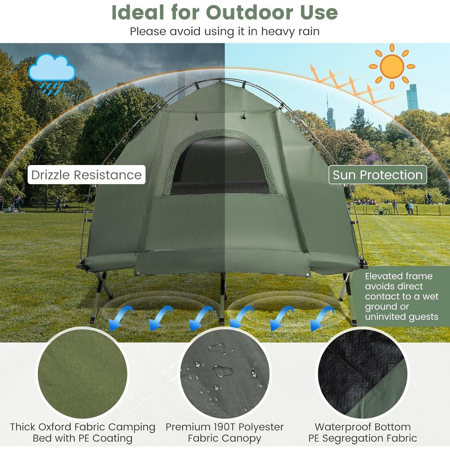 Tienda de Camping LDAILY Cot 5 en 1 para 1 Persona