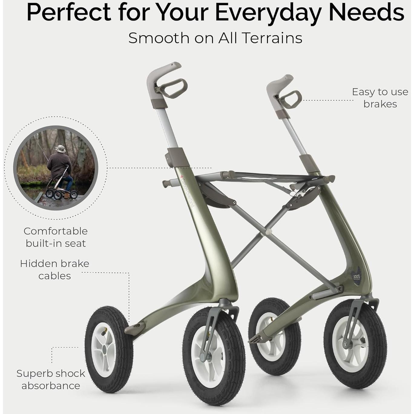 Andador Rollator Todo Terreno byACRE Carbon Overland 6.7 kg