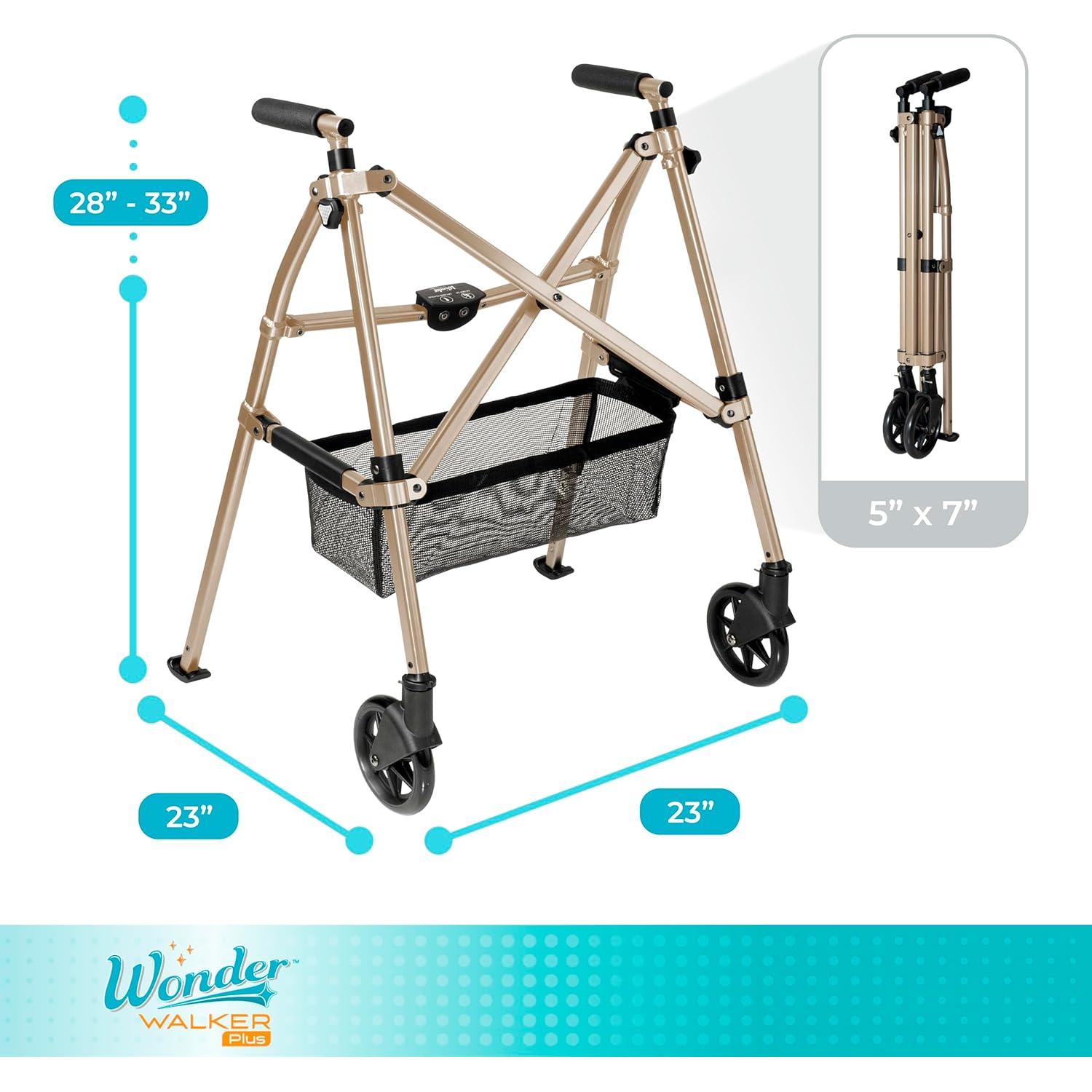 Andador Plegable Wonder Walker Plus Corto 3.18kg para Adultos