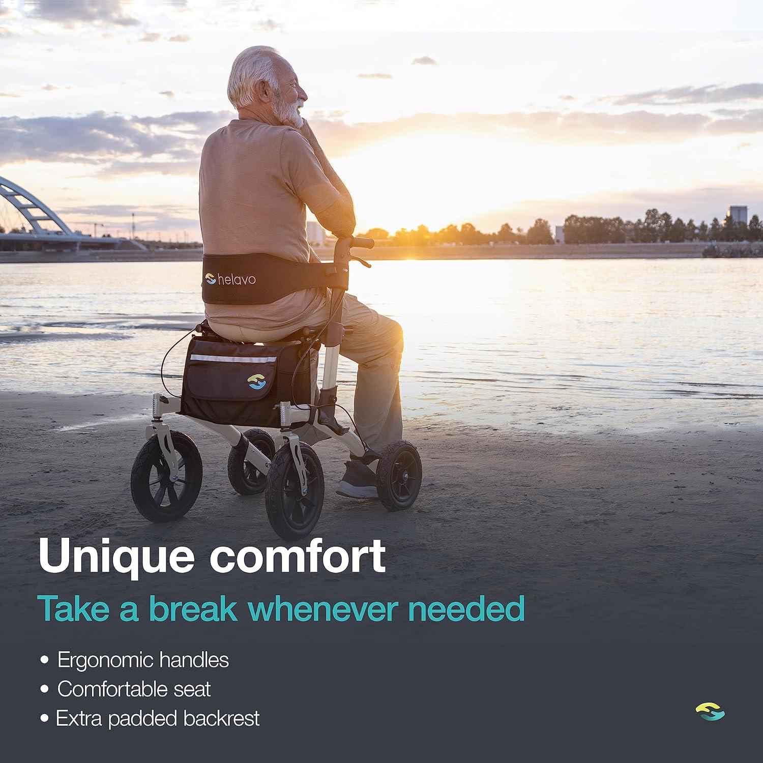 Andador Plegable Helavo H1140 Todo Terreno con Ruedas de 30.48 cm