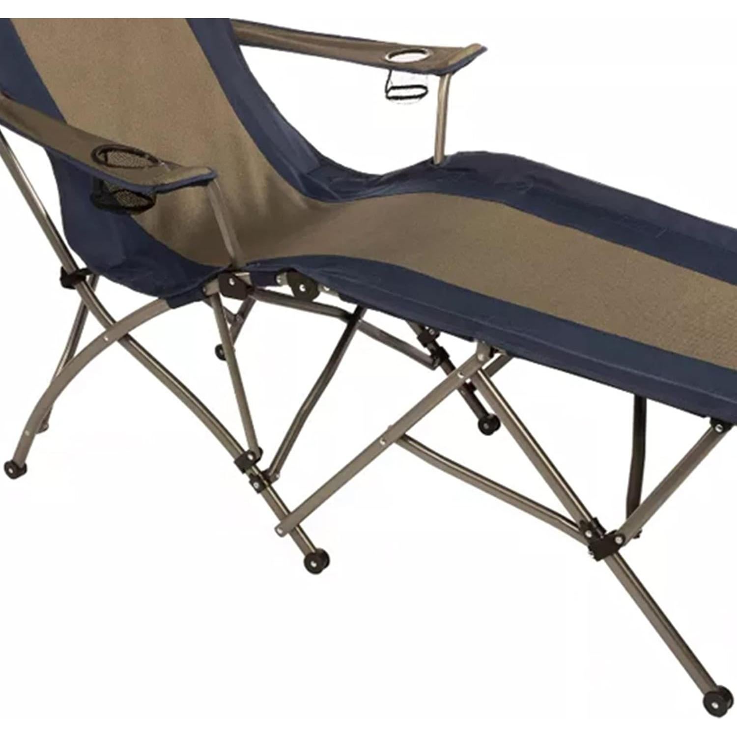 Silla de Lounge Plegable Kamp-Rite FL145 Beige/Azul 136 kg
