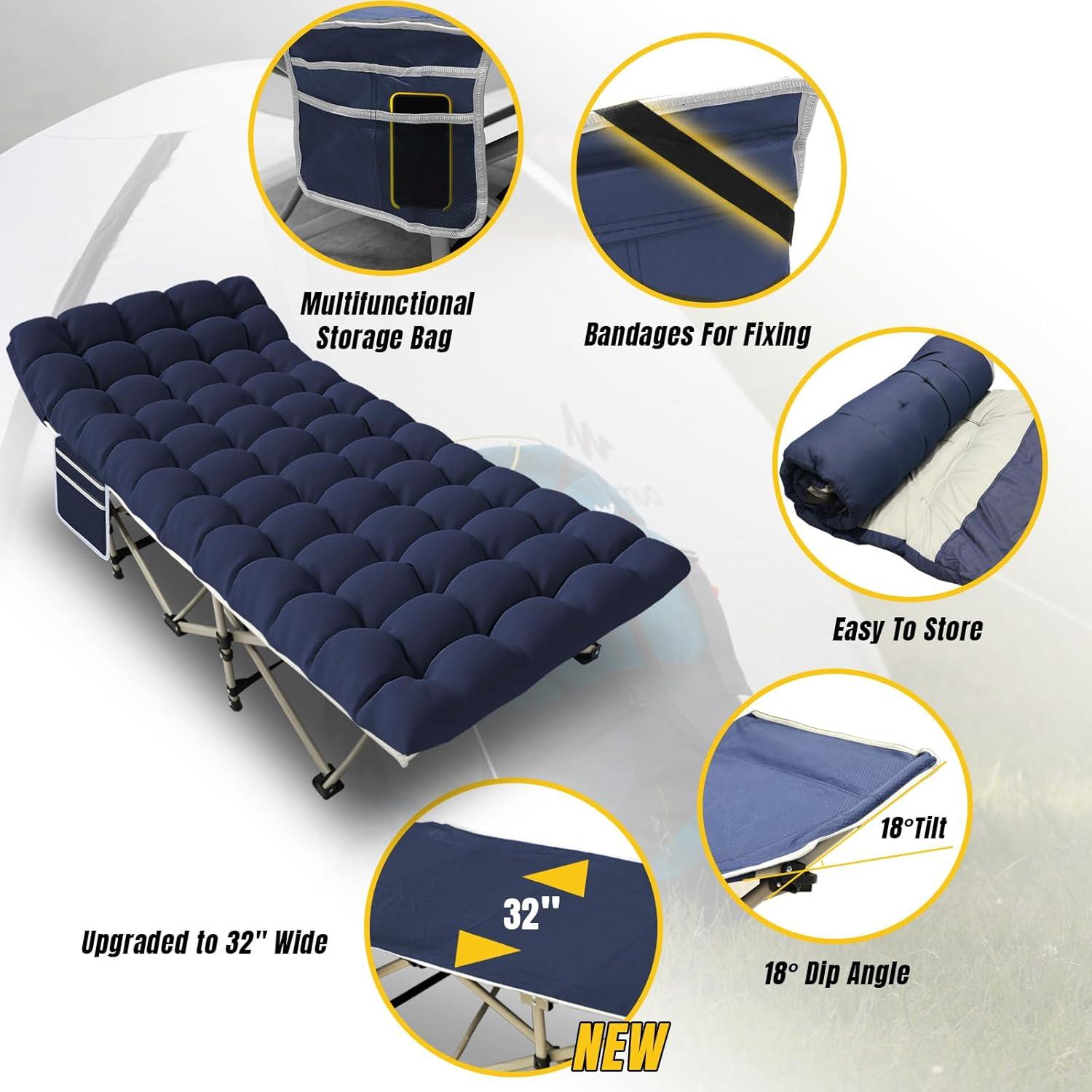 Cama de Camping Plegable Yellow Jacket con Colchón 190.5x81.3cm