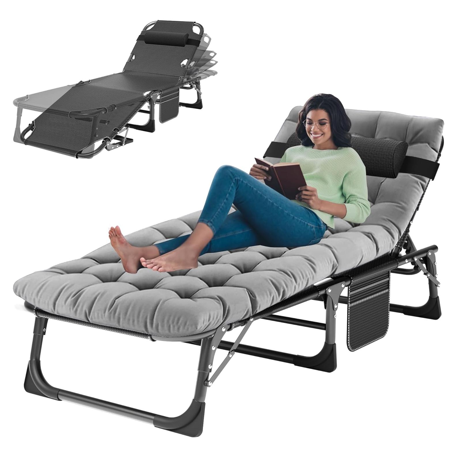 Cama Plegable ABORON para Acampar 190x61cm 227kg Carga