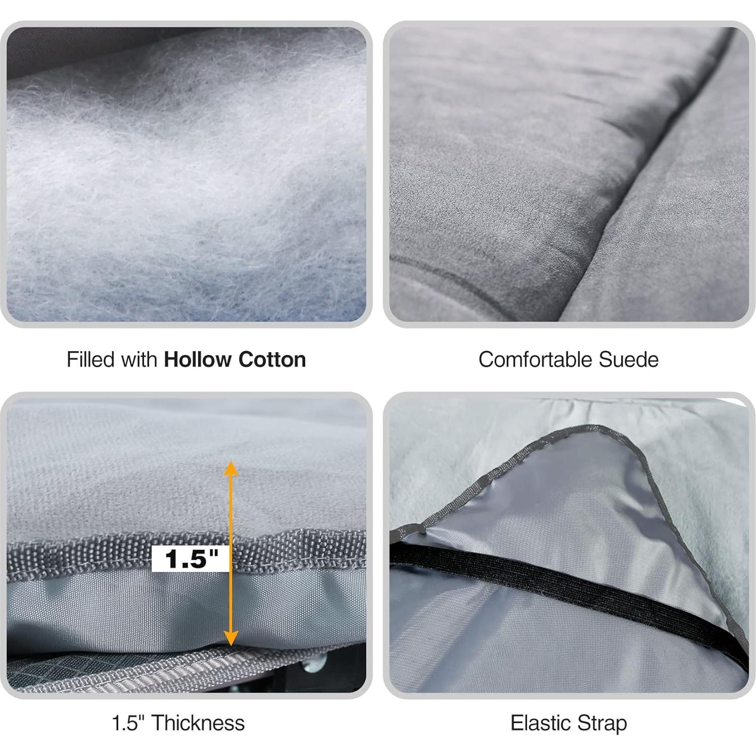 Almohadilla para Cama de Camping REDCAMP 190.5x73.7 cm Gris