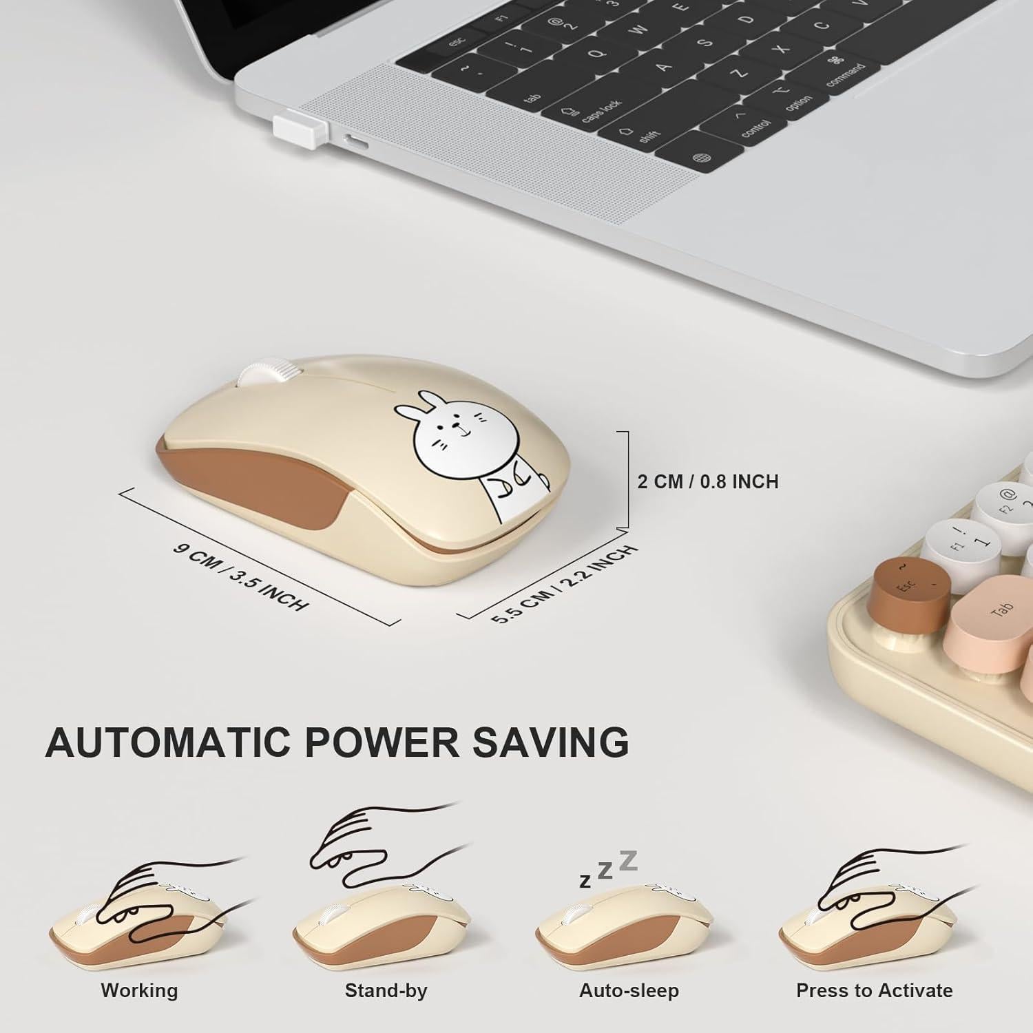 Combo Teclado y Ratón Inalámbricos FOPETT 2.4G Colorido