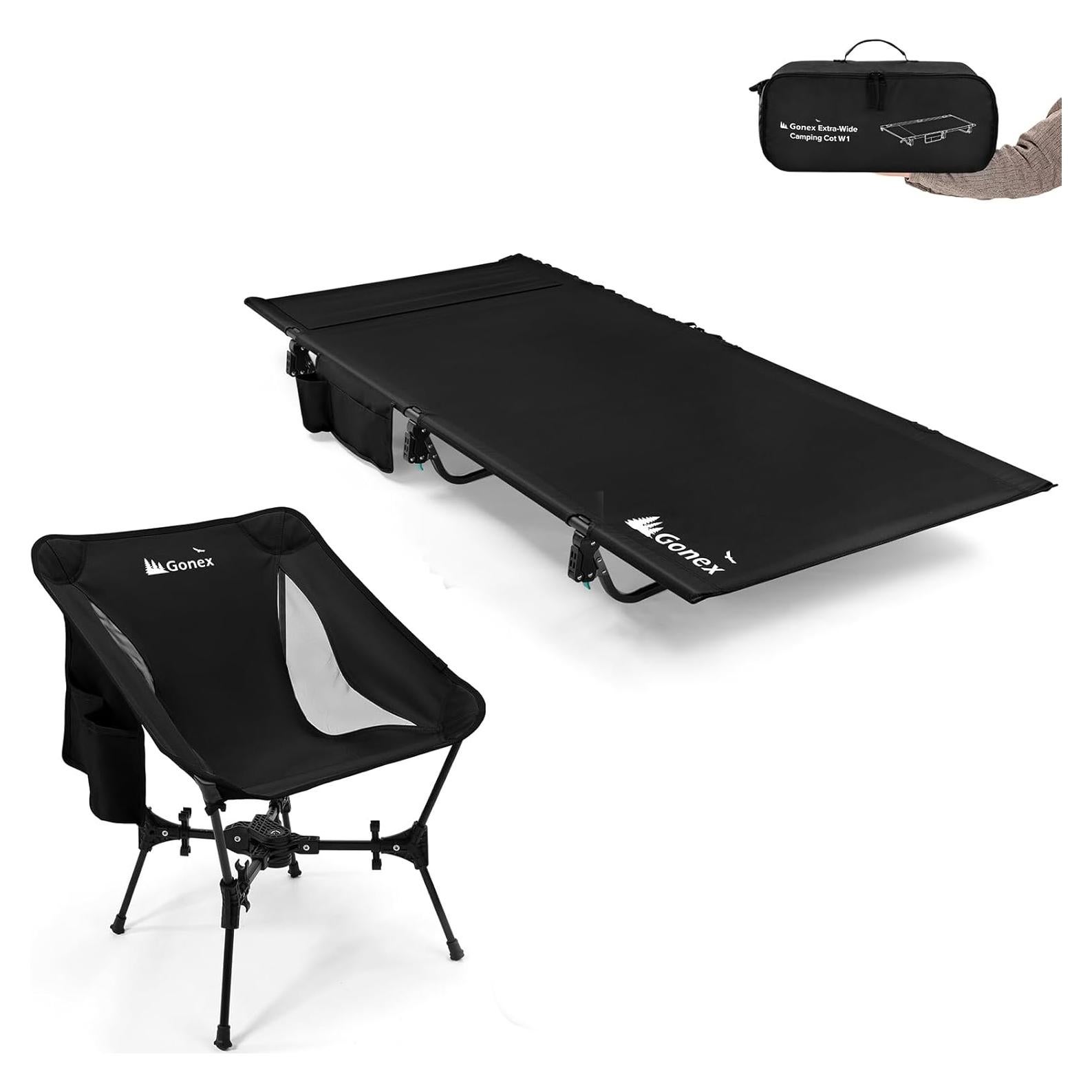 Silla de Camping Plegable Gonex 1.5 kg Extra Ancha 80 cm