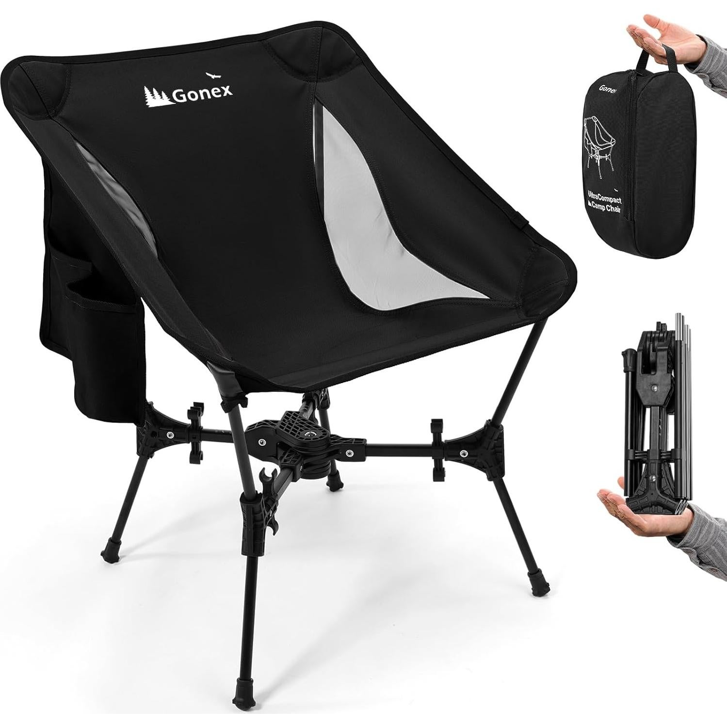 Silla de Camping Plegable Gonex 1.5 kg Extra Ancha 80 cm