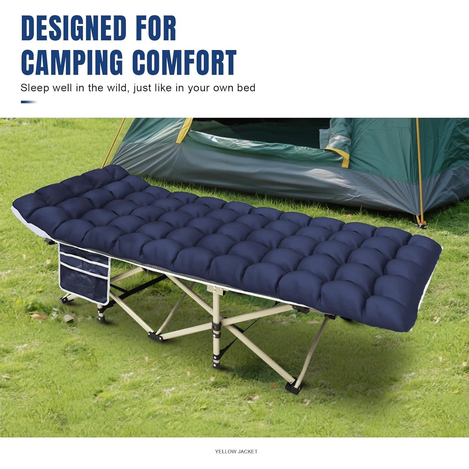 Cama de Camping Plegable YELLOW JACKET con Colchón Azul 272kg