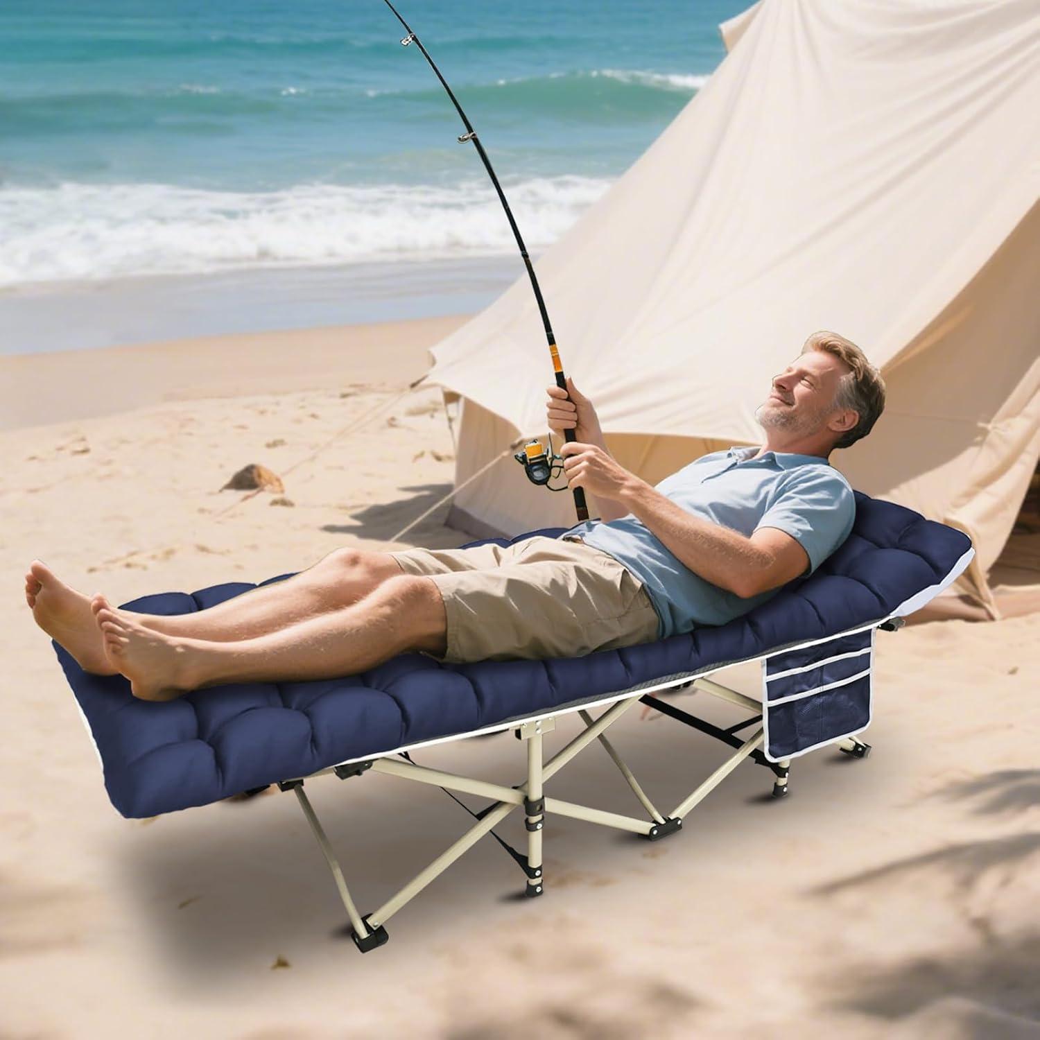 Cama de Camping Plegable YELLOW JACKET con Colchón Azul 272kg