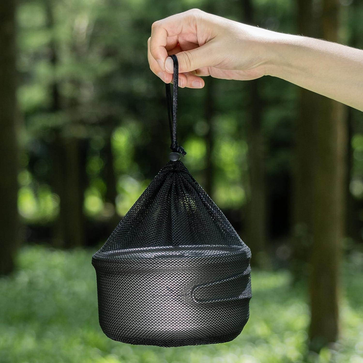 Olla de Titanio 1L Boundless Voyage para Camping y Cocina