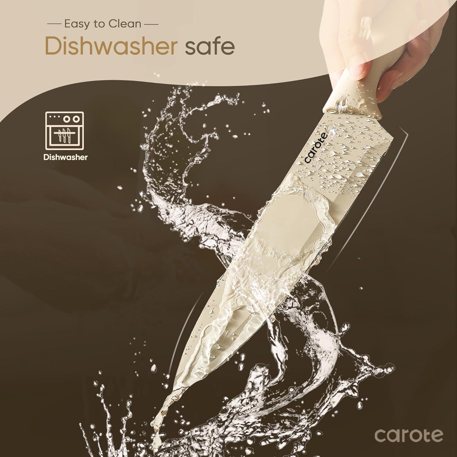 Juego de Cuchillos de Cocina CAROTE 12 Piezas Acero Inoxidable