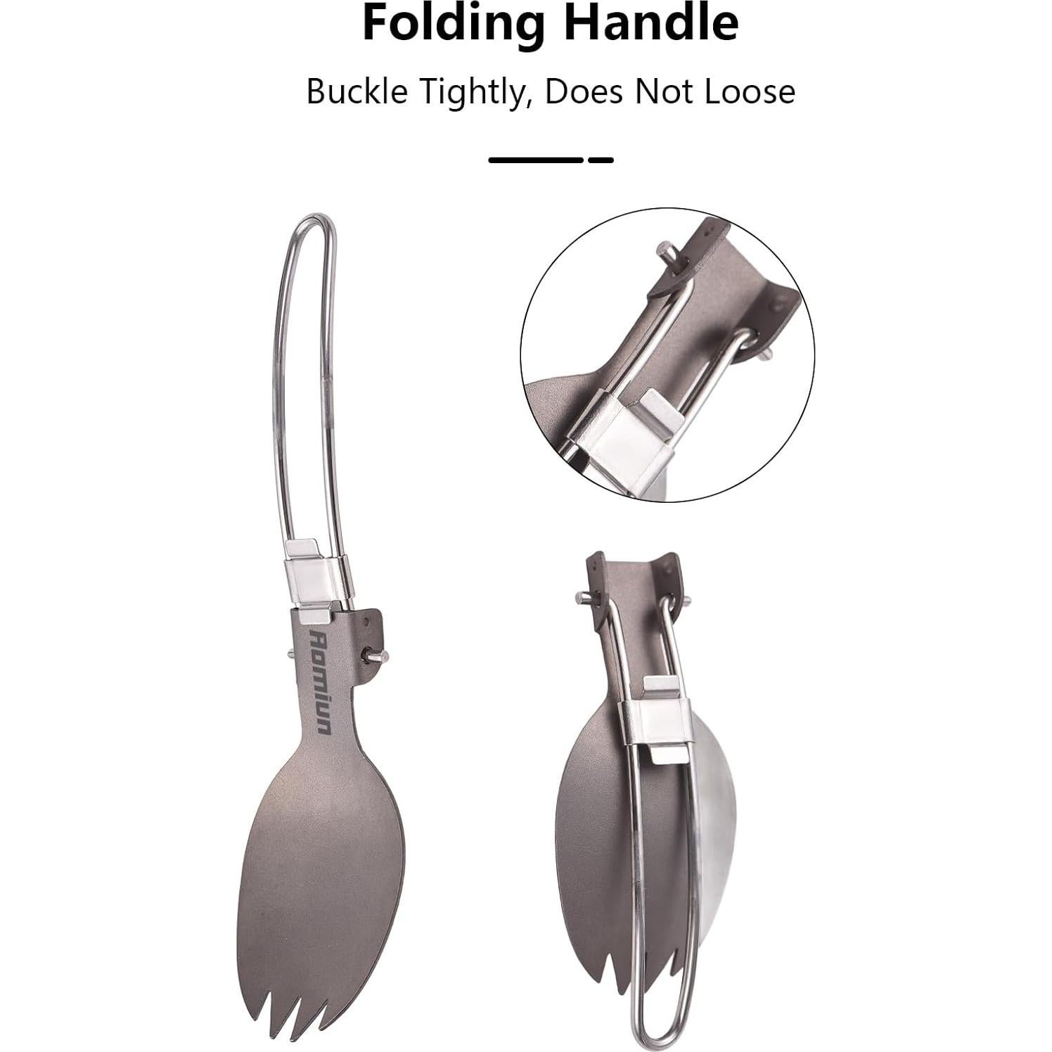 Juego de Utensilios de Cocina Camping Aomiun Titanio 500ml