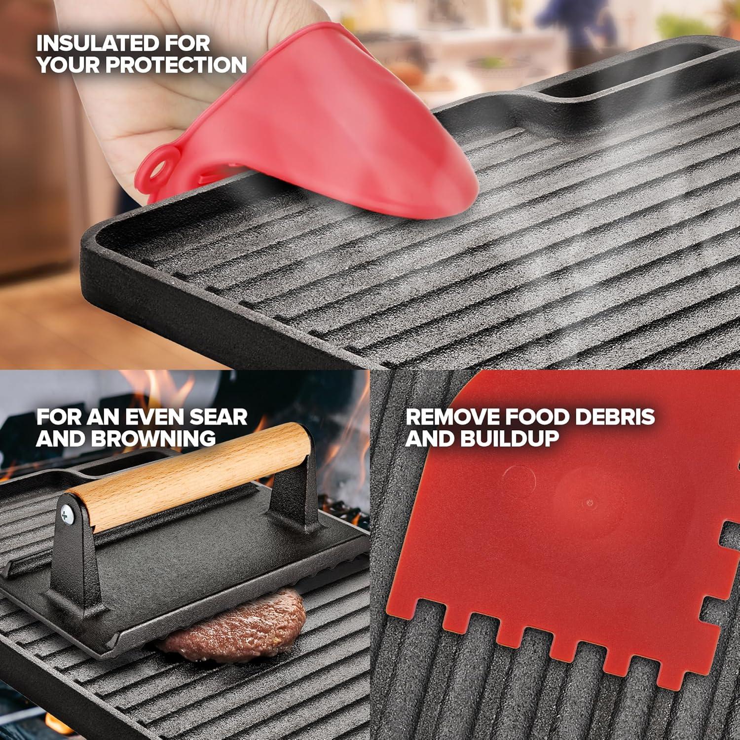 Plancha Reversible de Hierro Fundido Innovaciones Modernas 44.7x25.4cm