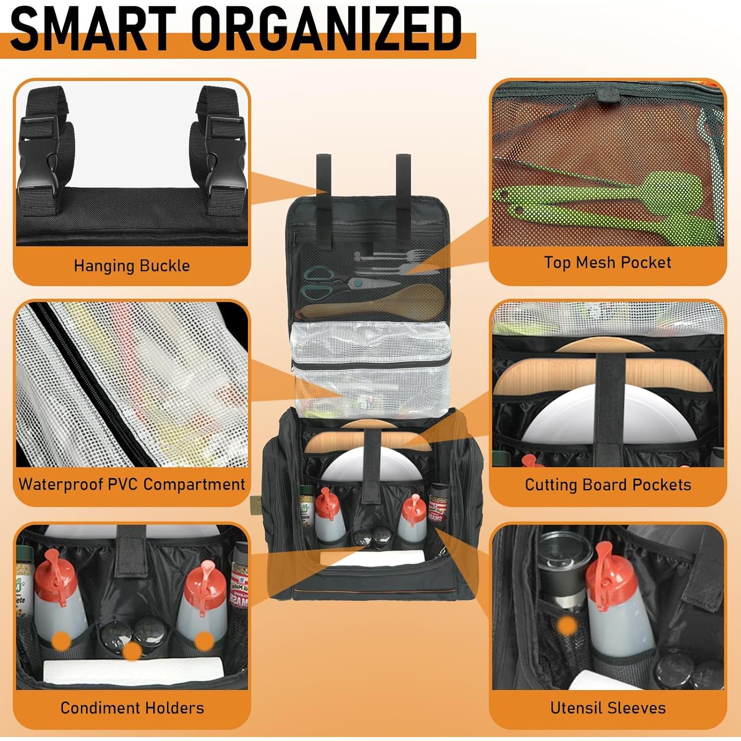 Bolsa Organizadora de Cocina ORKELS para Camping 41.9x38.1 cm