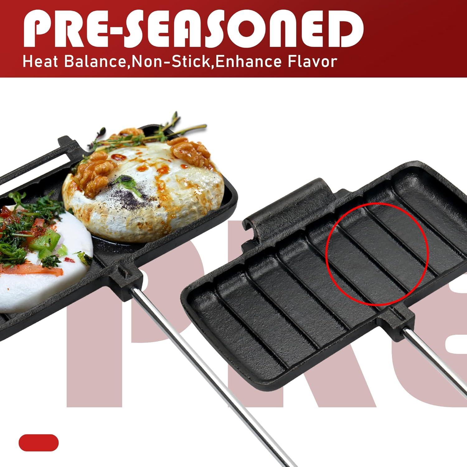 Hierro de Pastel Doble Alytree de Hierro Fundido 11x21cm