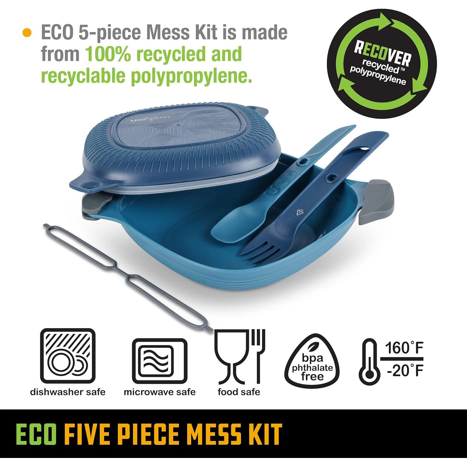 Kit de Comida de Camping UCO 5 Piezas Eco Azul