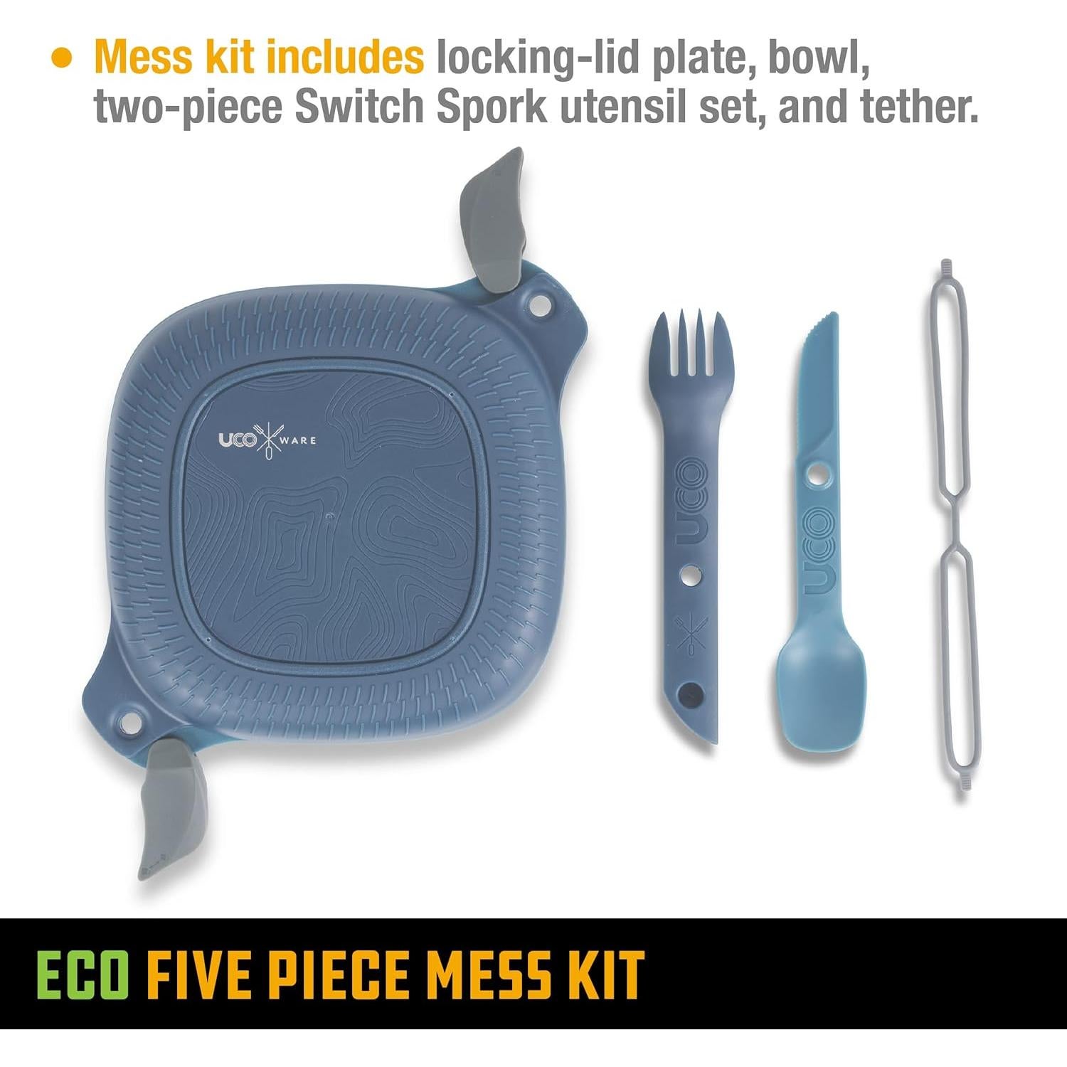 Kit de Comida de Camping UCO 5 Piezas Eco Azul