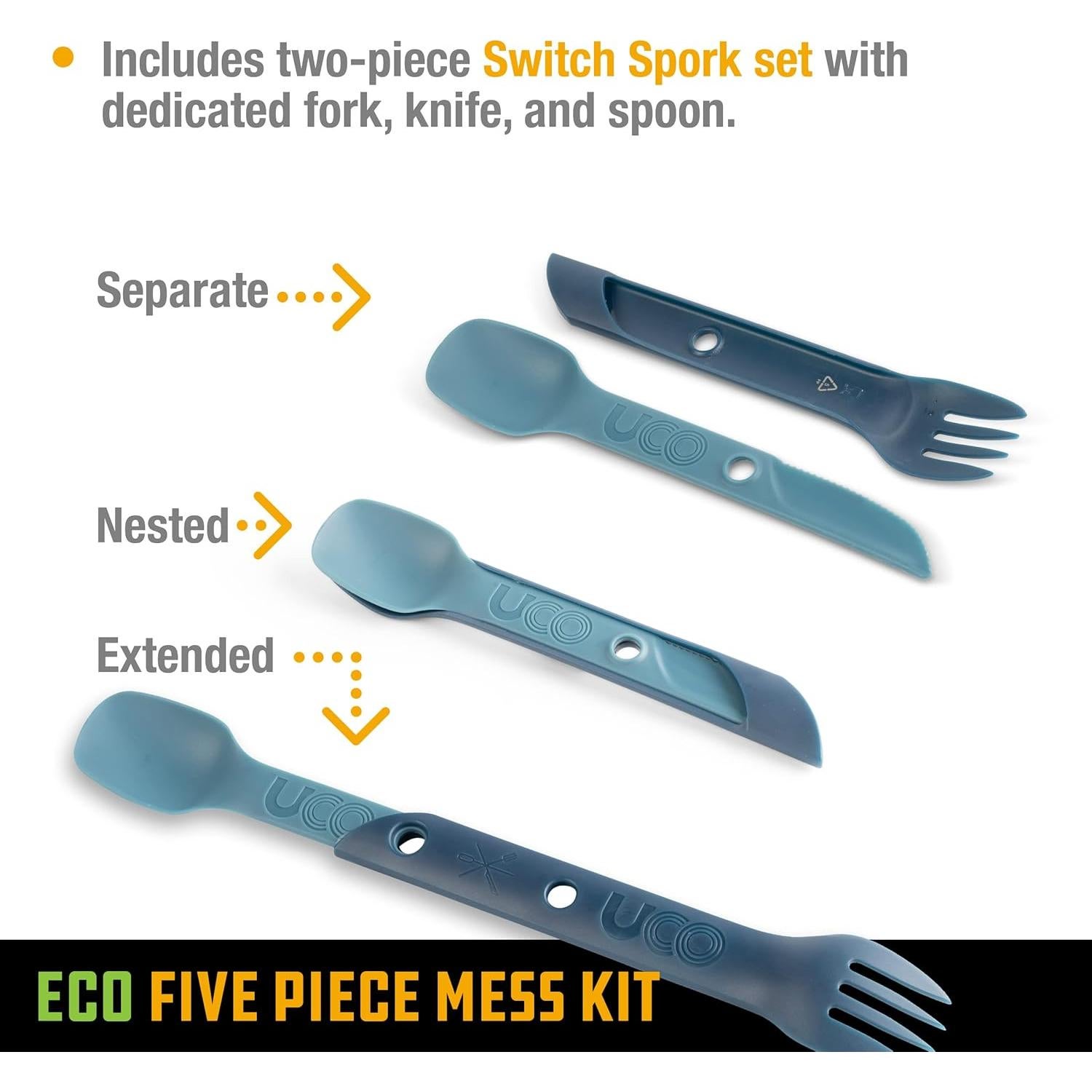 Kit de Comida de Camping UCO 5 Piezas Eco Azul