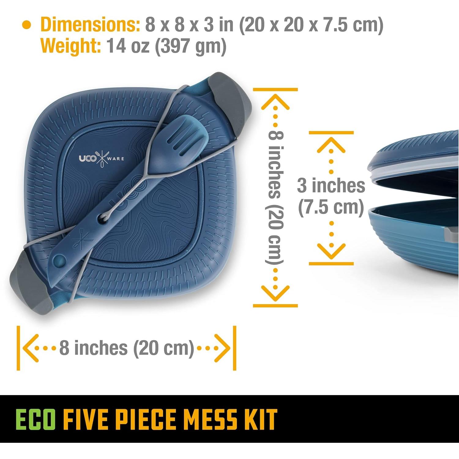 Kit de Comida de Camping UCO 5 Piezas Eco Azul